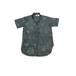 Victoria's Secret Vintage Gold Label Sleep Shirt Size Small Black Short‎ Sleeve